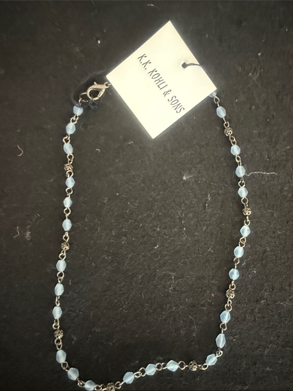 Kohl's Light Blue Bead Station Necklace